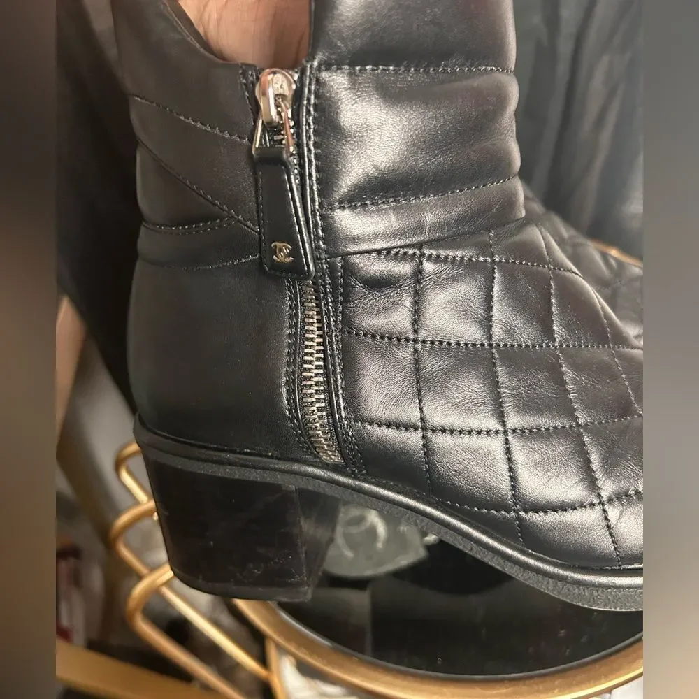 Chanel Quilted Ankle Boots